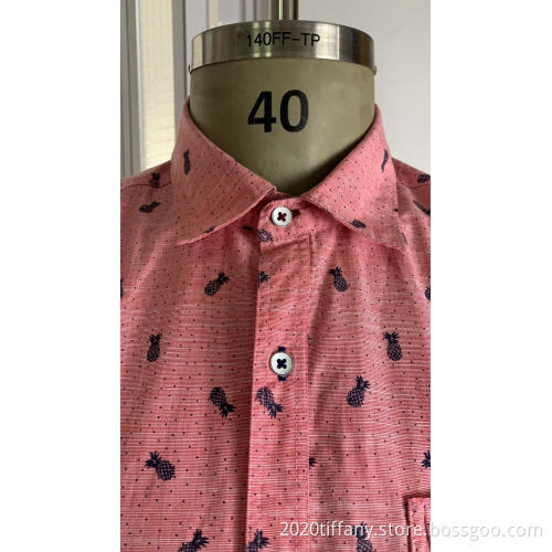 100% Cotton Printed Short-Sleeve Shirt